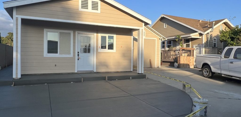 A finished ADU wth a driveway