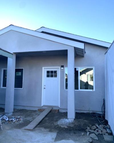 Completed exterior house stucco